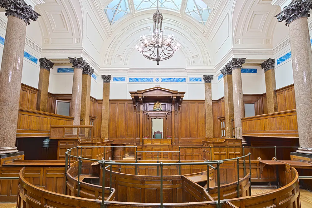 An empty courtroom